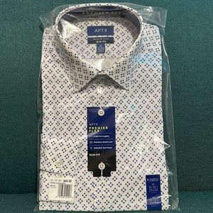 APT 9 - Premier Flex Dress Shirt - Size M - 15 - 15.5  / 32/33. -  SLIM FIT.